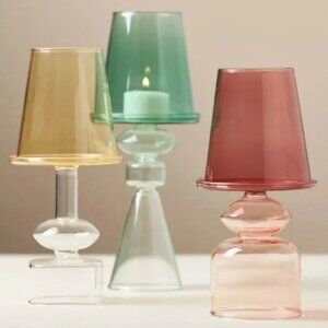 ANTHROPOLOGIE - BEATRIX Glass Lamp - Yellow